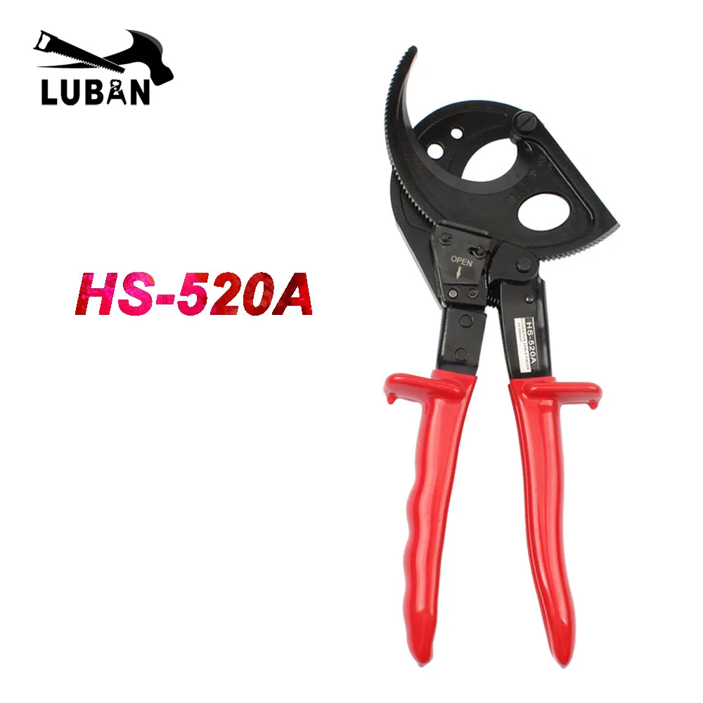 

Ratchet Electrician Cable Cutter Plier Scissors Copper Aluminum Wire Cutting Plier Hand Tool Hand Plier for Large cable HS-520A