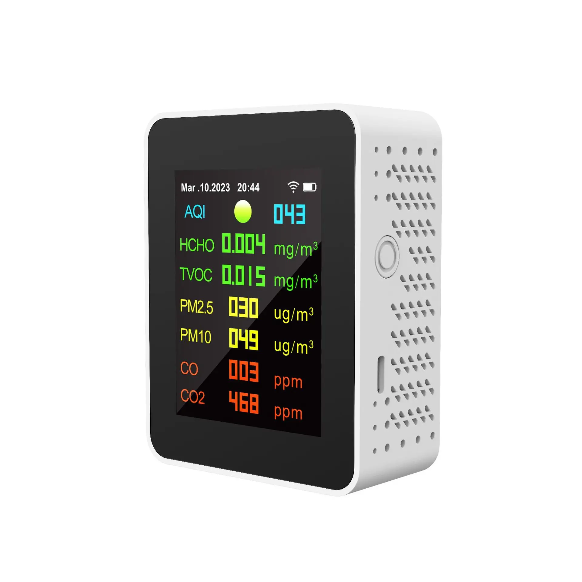 Graffiti air quality detector carbon monoxide PM2.5 carbon dioxide detector WIFI private model patented product