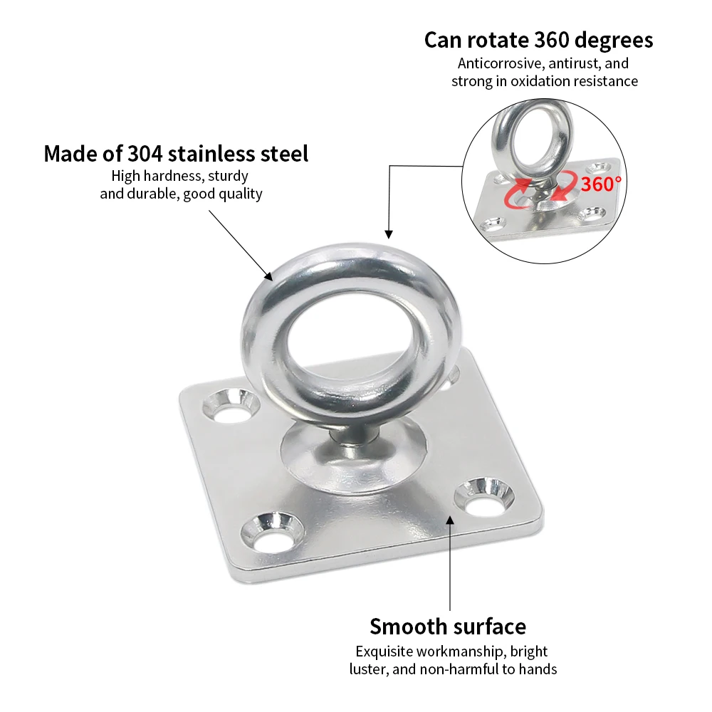 Picture 4: 2/4/6PCS 304 Stainless Steel Ceiling Suspension Hooks, Circular Hooks Suitable for Ceiling/Wall Suspension