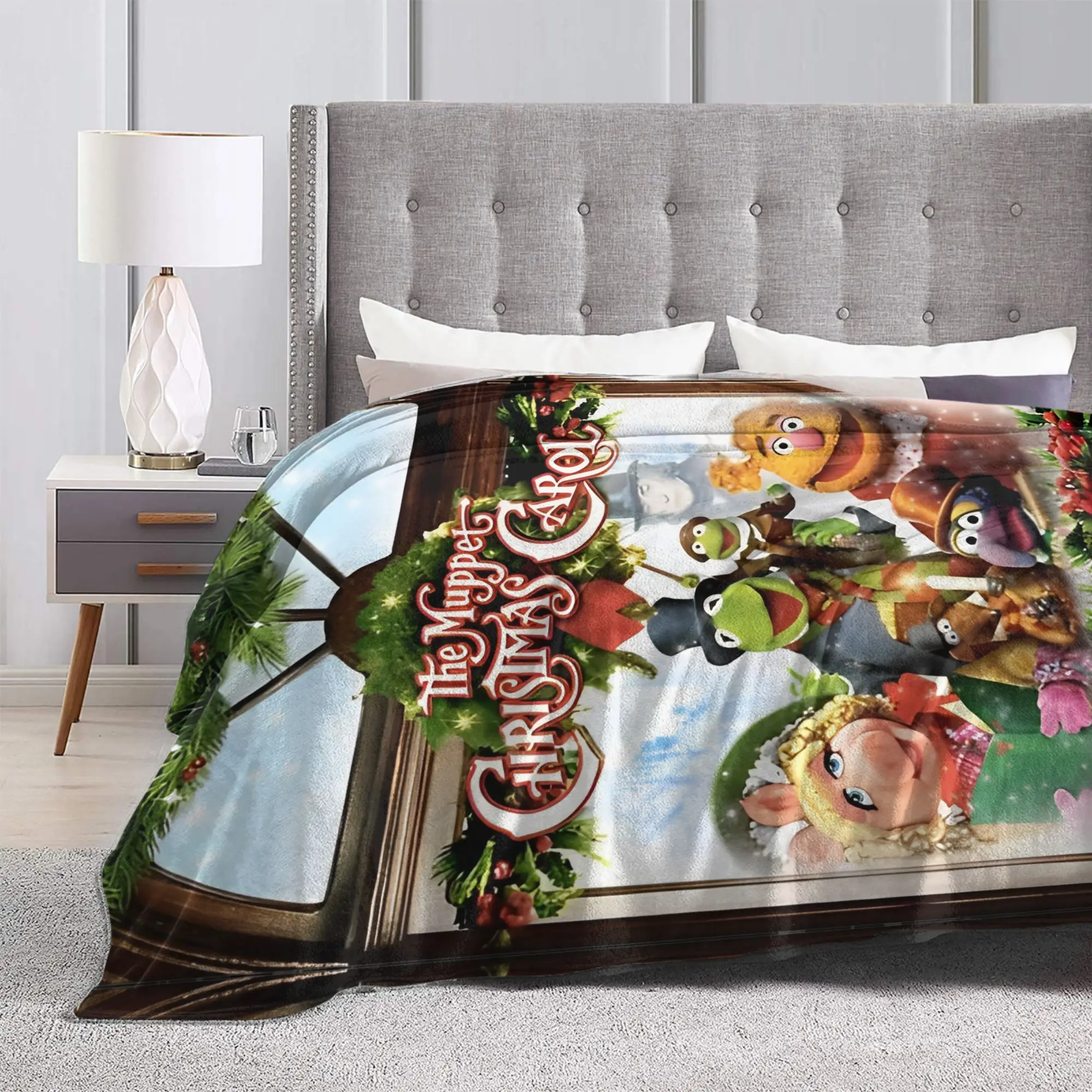 Muppets عيد الميلاد كارول محبوك بطانية المخملية سوبر الدافئة رمي بطانية لغرفة النوم أريكة المفرش