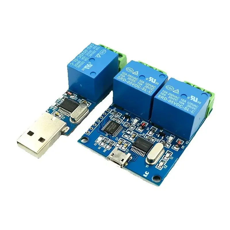 1PCS/piece LCUS-1 type computer serial port USB control relay module, LCUS-2 channel PLC intelligent control switch module