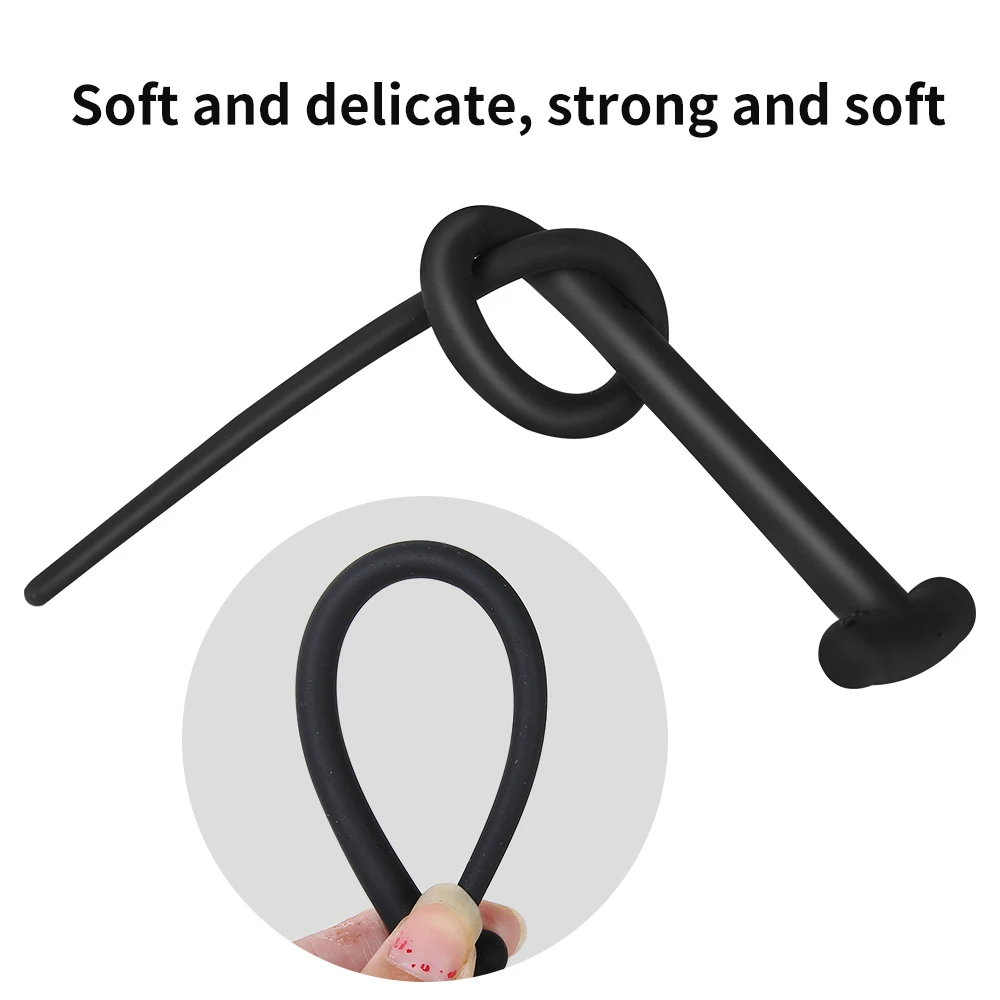 Soft Silicone Urethral Dilator Horse Eye Stick Penis Rod Male Masturbation Blockage Stimulator Catheter Sex Toys for Men