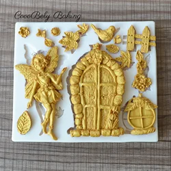 3D Flower Fairy Border Silicone Molds DIY Flowers Cupcake Fondant Cake Decorating Tools Candy Clay Chocolate Gumpaste Mould