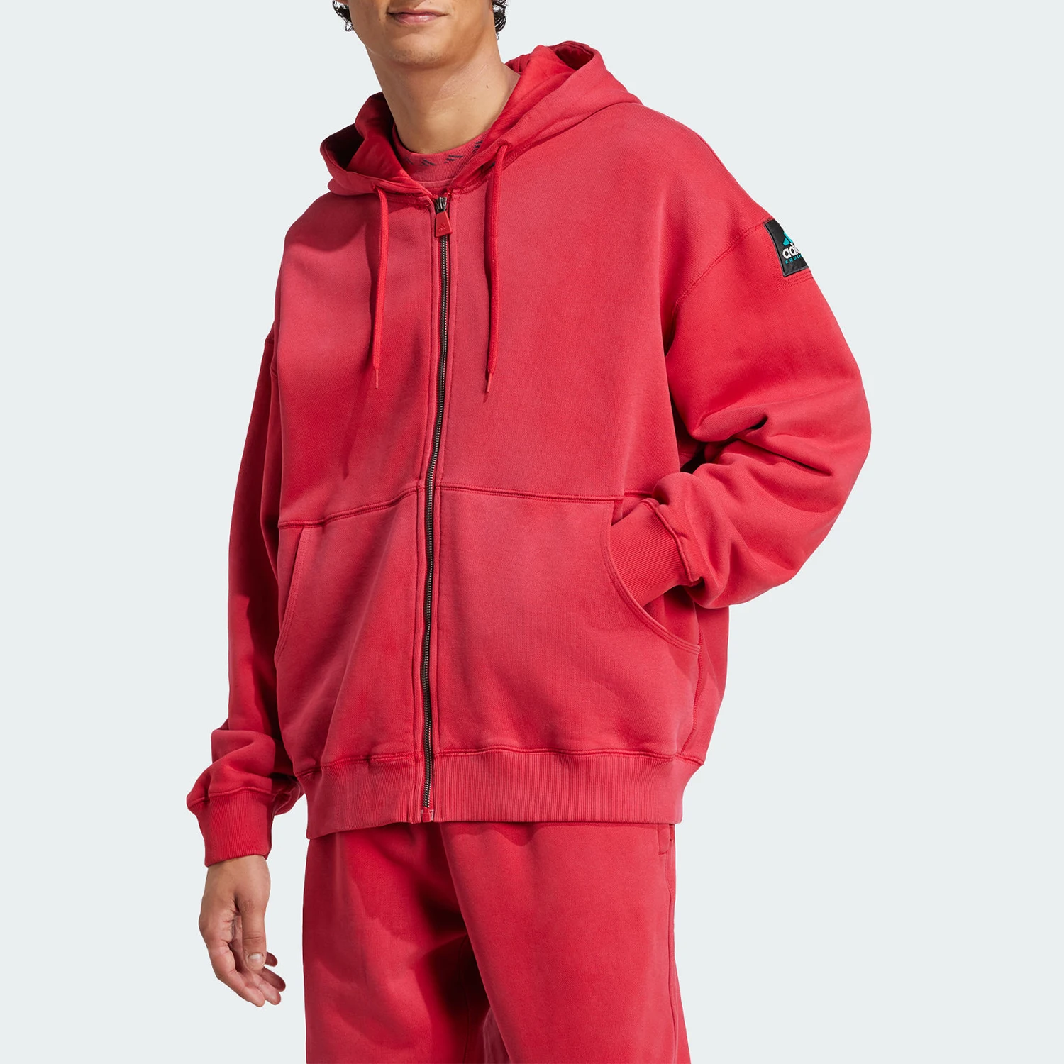 سترة أديداس الأصلية EQT هوديي للرجال محبوكة حرارية بقلنسوة JD0660 #1