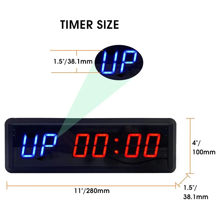 Hot Sale Good Quality Multi-functional Sport Training 4 Inch 6 Digits LED Gym Interval Timer