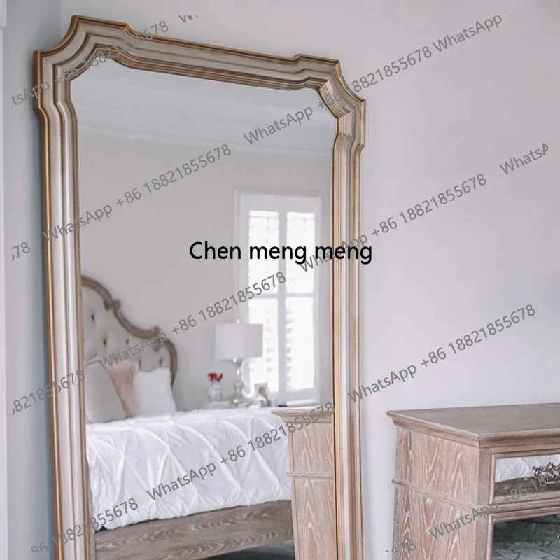 Large Full-Length Mirror for Living Room, Cloakroom, Home Use, Customizable European and American French Style 2