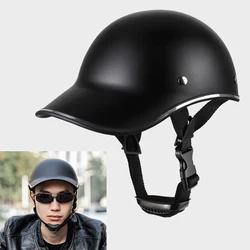 Capacete da motocicleta boné de beisebol estilo meia face capacete scooter elétrico bicicleta masculina e feminina clássico anti-uv segurança capacete