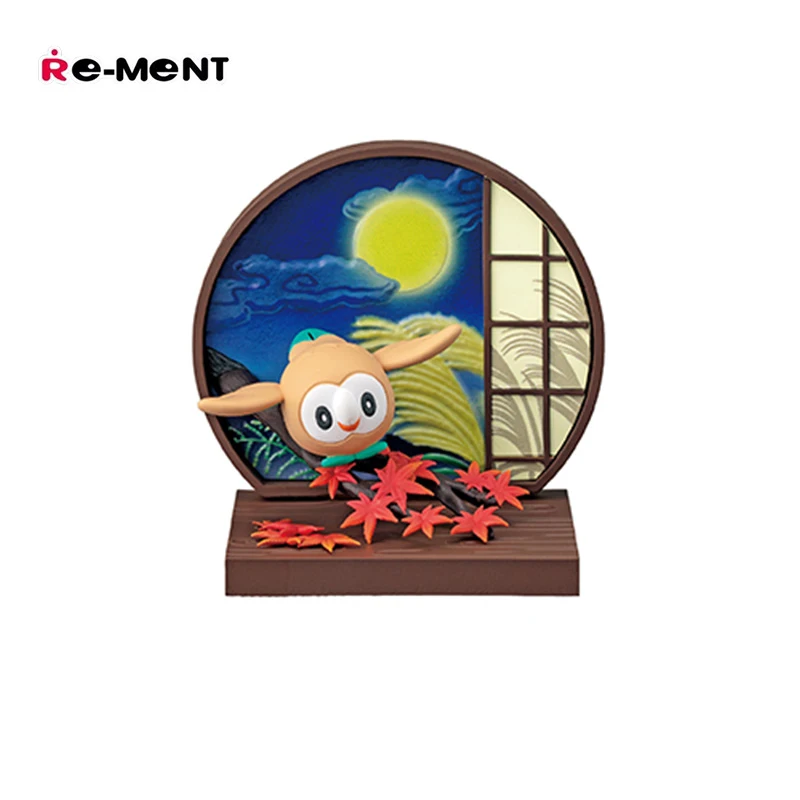 Original Pokemon Animation Peripheral Toys Froslass Vaporeon Rowlet Gacha Lucky Draw Anime Action Model Figures Collection