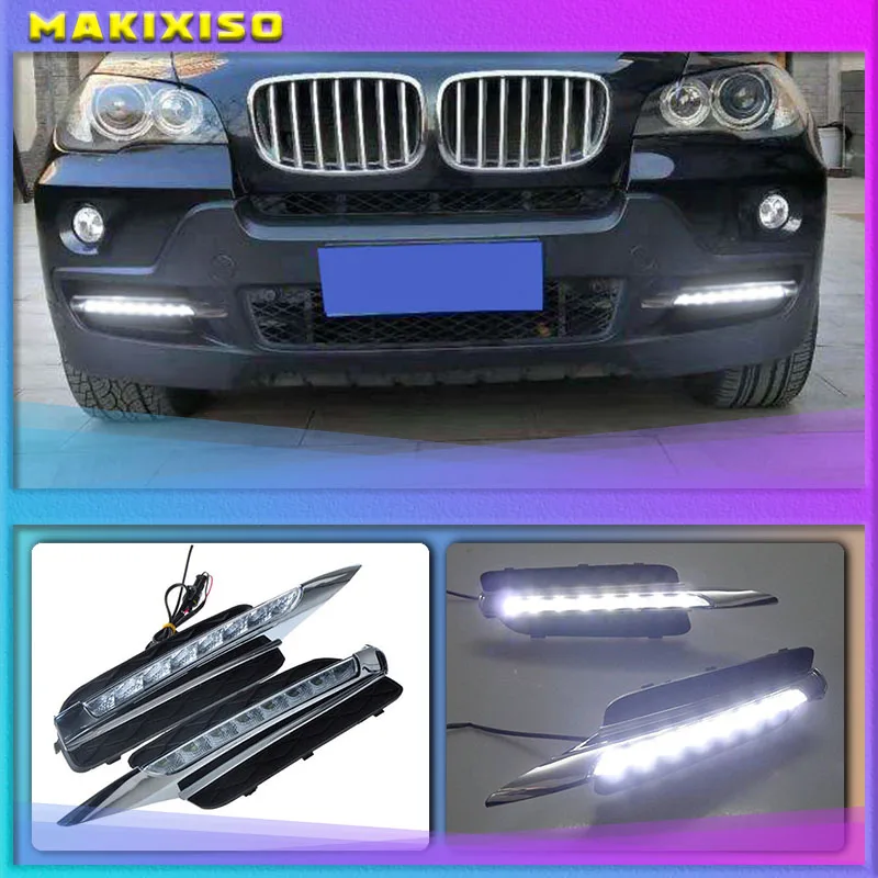 

1Pair DRL For BMW X5 E70 2007 2008 2009 2010 Daytime Running Lights Daylight Car Auto LED Fog Head Lamp Light Cover