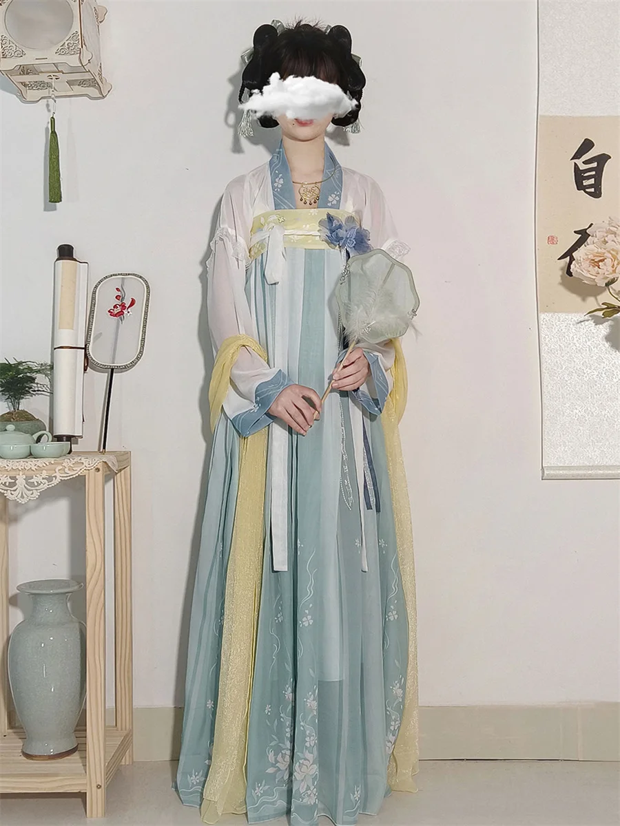 Chinese Traditional Hanfu Dress Female Song Dynasty Ancient Costumes Elegant Oriental Chinese Clothes Cosplay Hanfu Women Modern