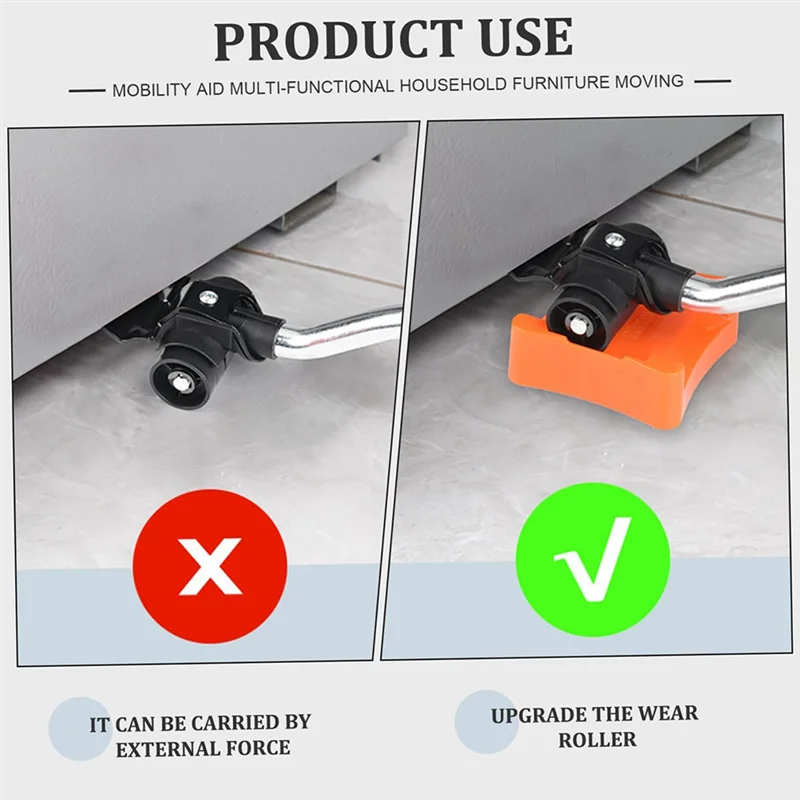 【ของขวัญ】ชุดเครื่องมือขนย้ายเฟอร์นิเจอร์แบบหนักพร้อมล้อเลื่อน 4 ล้อ สำหรับเคลื่อนย้ายสิ่งของ