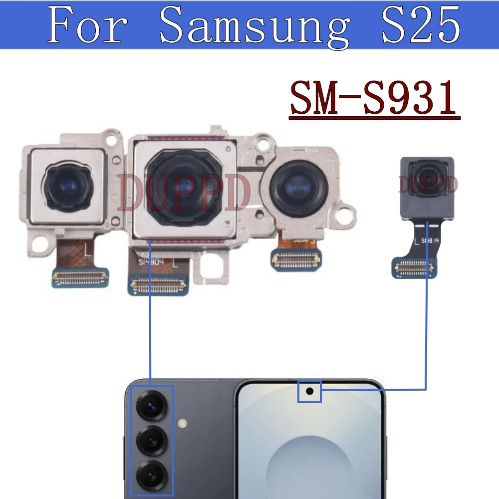 

Модуль передней и задней камеры для Samsung Galaxy S25 S931U S931E S931B S931N Фронтальная селфи Широкий задний гибкий кабель основной камеры