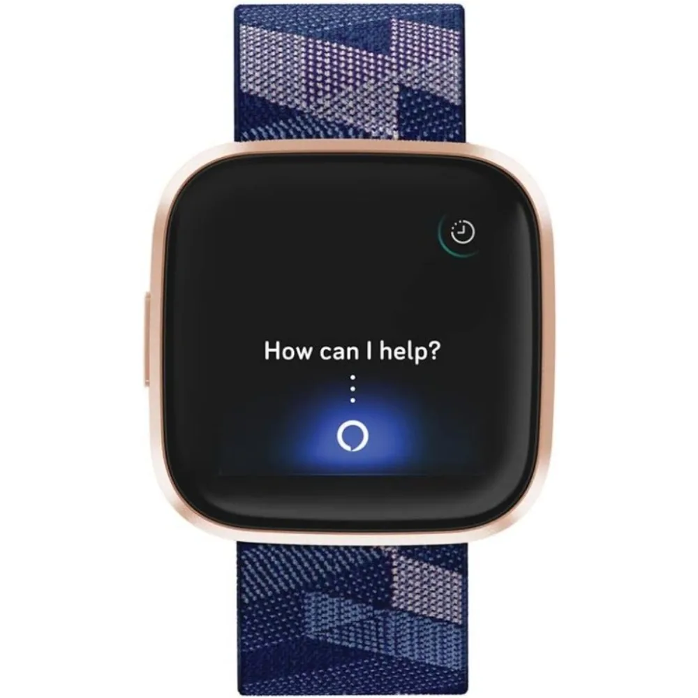 Montre intelligente de santé et de fitness Versa 2 édition spéciale avec fréquence cardiaque, musique, Alexa intégré, suivi du sommeil et de la natation, marine