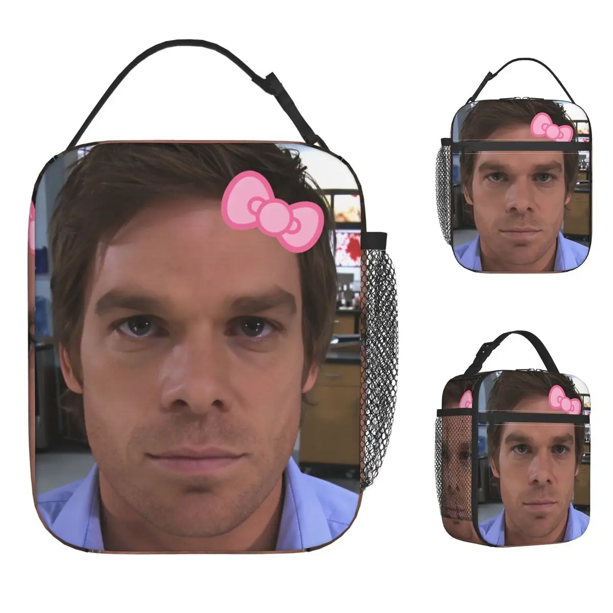 D-Dexter Morgan Lunch Bag Outdoor Picnic Lunch Box For Child Funny Graphic Thermal Lunch Bags Oxford Portable Cooler Bag