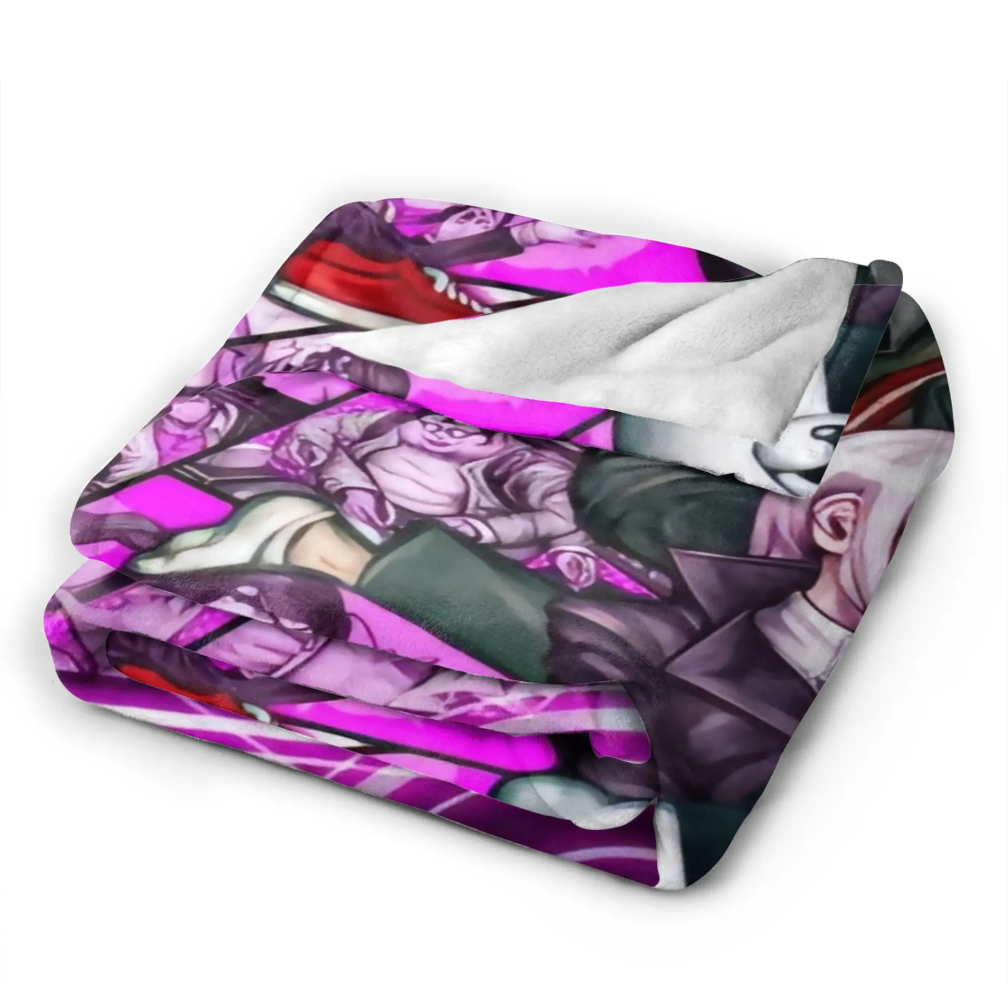 Danganronpa Flannel Blanket Autumn Nagito Komaeda The Ultimate Warm Throw Blanket for Child Outdoor Bedspread Sofa Bed Cover