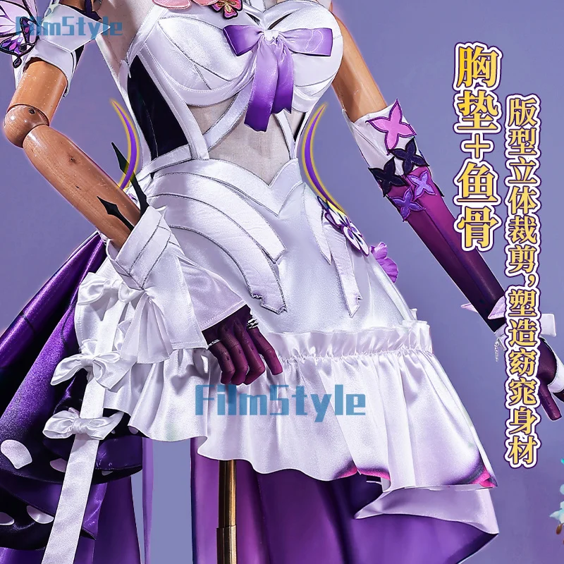 Honkai: Star Rail Castorice Game Suit Gorgeous Dress Uniform Cosplay Costume Halloween Carnival Party Outfit Women