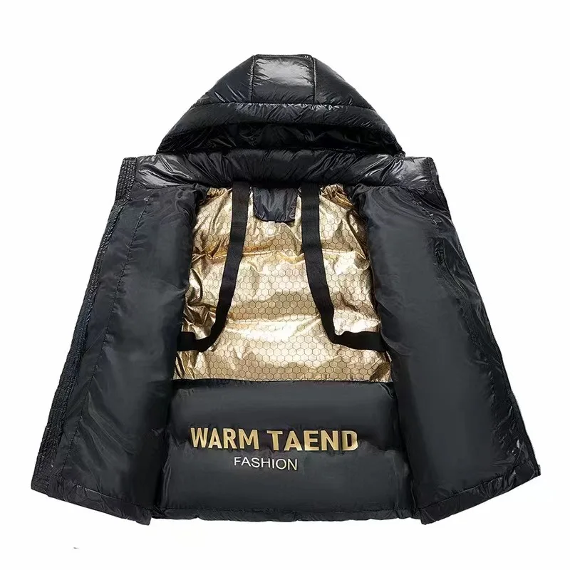 Graphene Black Gold Down Jacket 2024 Winter New Unisex Cotton Jacket with Long-lasting Temperature Lock Men's Jacket