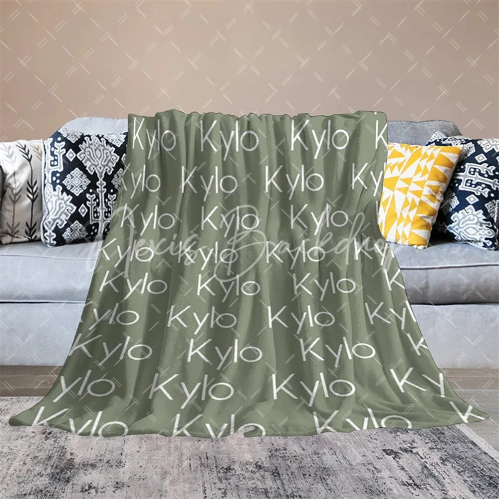 Personalized Custom Name Blanket for Baby Kids Boy Girl, Soft Fleece Swaddle Throw Birthday Newborn Shower Gifts Bedding