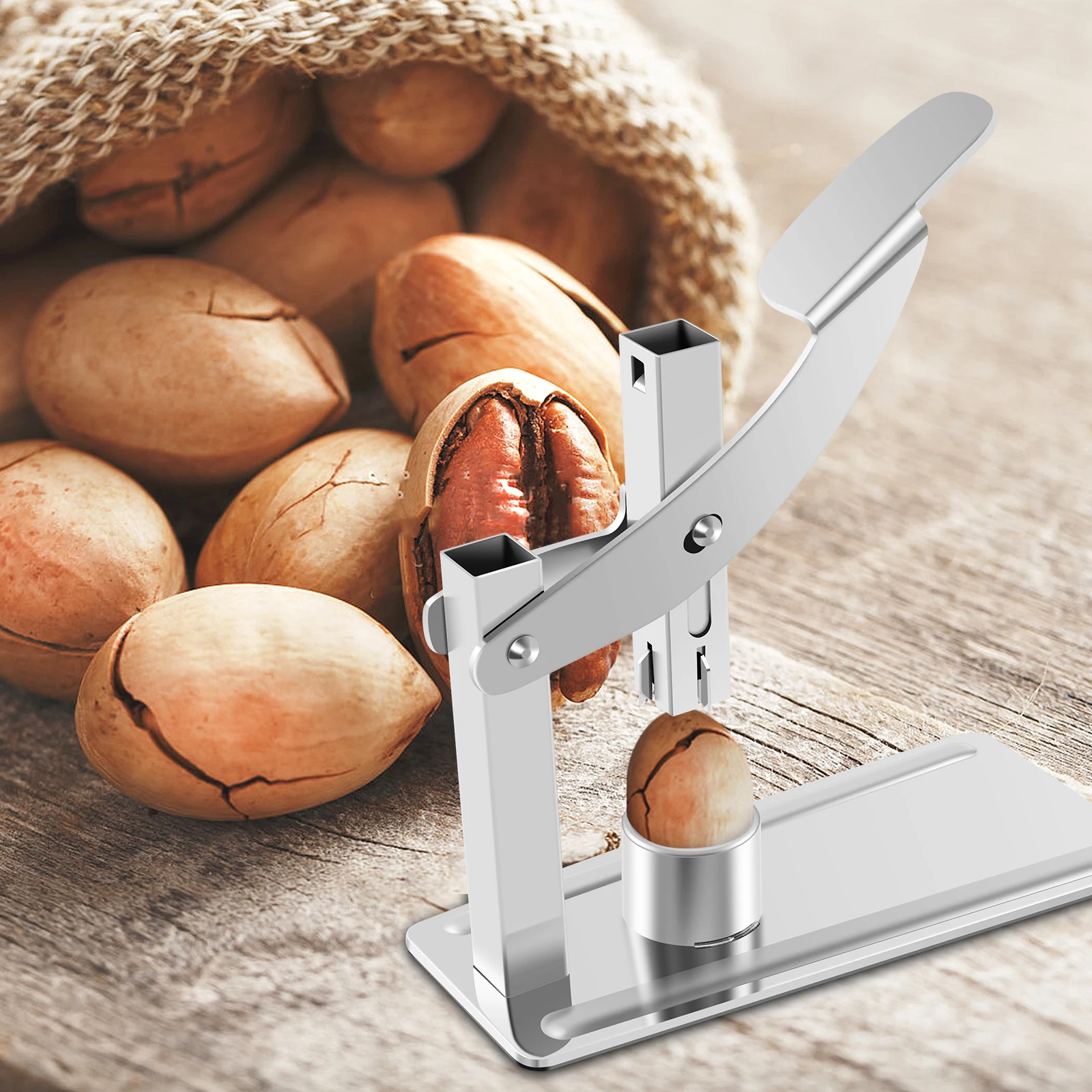 Chestnut Cracker Stainless Steel Chestnut Clip with Non-Slip Handle Labor-Saving Chestnut Cutter Tool Heavy-Duty Chestnut Opener