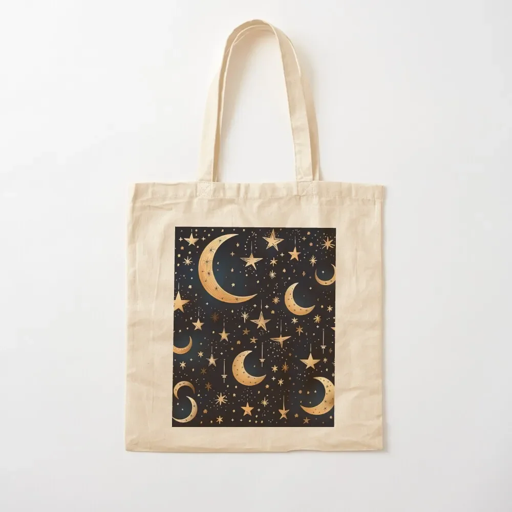 

Stars and Moon Tote Bag bags for women Reusable bags university shopper bag Tote Bag