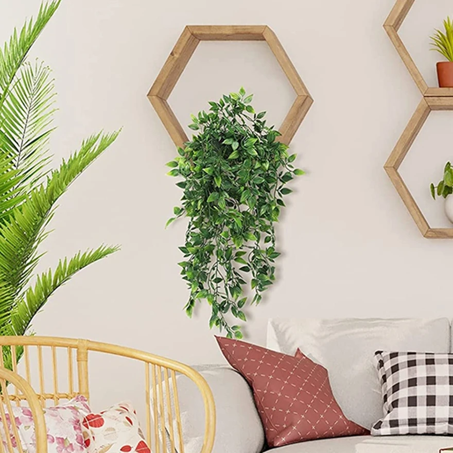

3Pcs Artificial Ivy Plants Plastic Leaf With Pots Wedding Home Rooms Wall Decor Yard Sill Ornamental Doors Wall Hanging Products