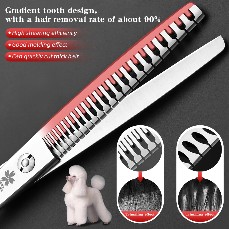 Pet Grooming Natural Scissors With A Hair Removal Rate Of 90% For Thinning Fish Bones, Specifically Designed For Beauty Shops