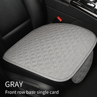 Four season universal linen double line grid car seat cushion anti slip and wear-resistant single seat three piece set, single p