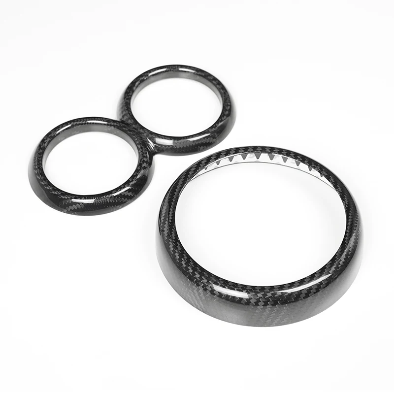 Real Carbon Fiber Car Center Central Console Gear Shift Water Cup Holder Frame Cover Trim For Mini R50 R52 R53 2001-2006 Sticker