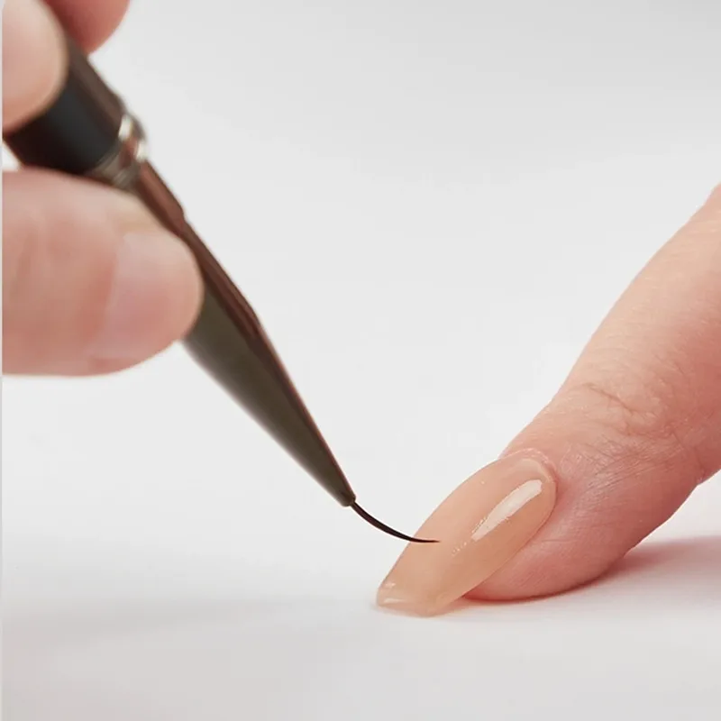 พู่กันเพ้นท์ลายเส้น ขนาด 6/9/12/15/18 มม. ด้ามจับสีดำ สำหรับงานศิลปะ วาดเส้น ลายเส้น ดอกไม้  ใช้กับเจลยูวีได้