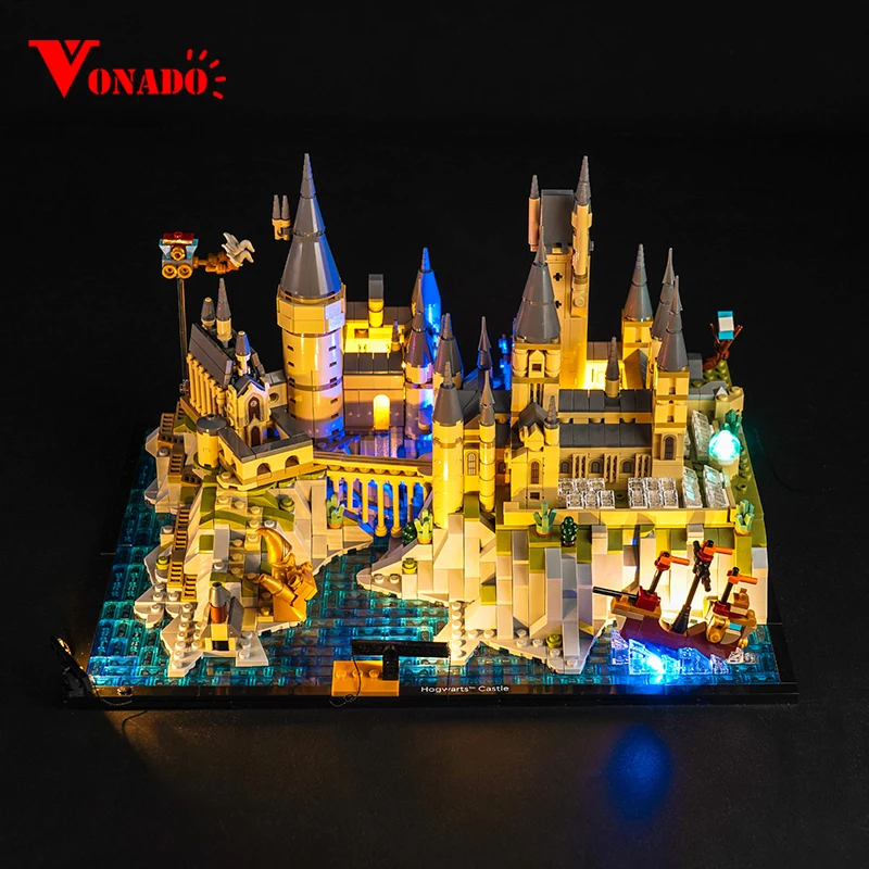 Vonado-juego de luces LED para Hogwarts, 76419 unidades™Bloques de construcción de Castillo y tierra, solo incluye accesorios de iluminación