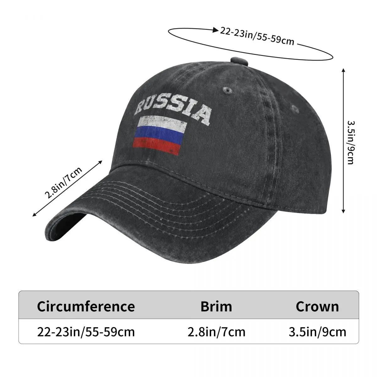 Russian Flag Vintage Russia Retro Baseball Hat Cotton Sun Protaction Caps Unisex Casual Golf Hats