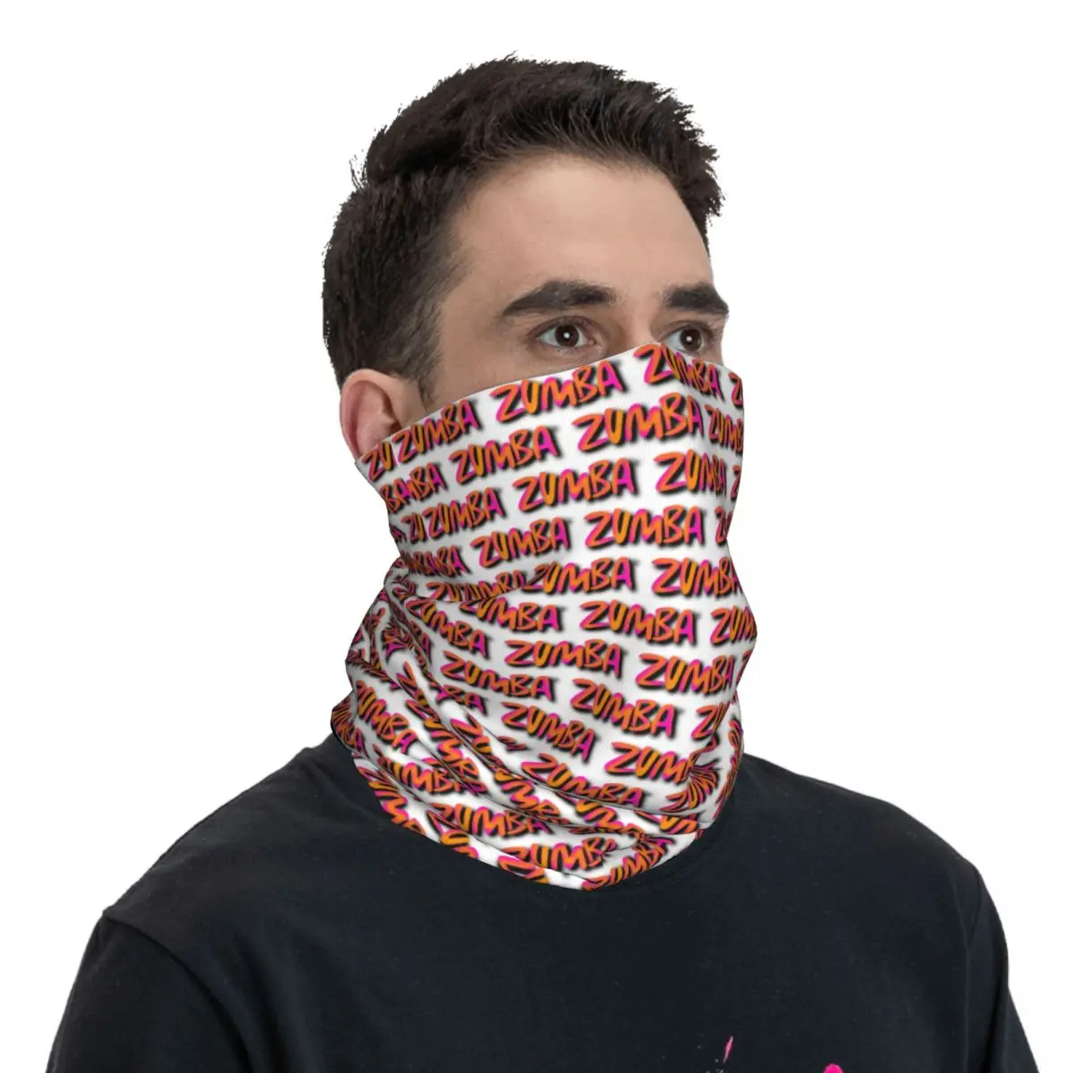 Polaina de cuello con patrón de Fitness de baile Z-zumbas personalizada, bufanda Bandana de invierno con protección UV para hombres y mujeres para esquí