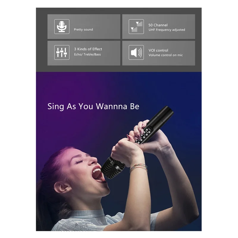 UHF Wireless Microphone Handhe - Bluetooth Karaoke Microphone Handheld 评论和价格