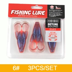 TAKEDO 3PCS/Set 7.5CM 8G TPR Material Frog Fishing Lure Artificial Baits Soft Bait With Sound Bead Wobblers For Snakehead