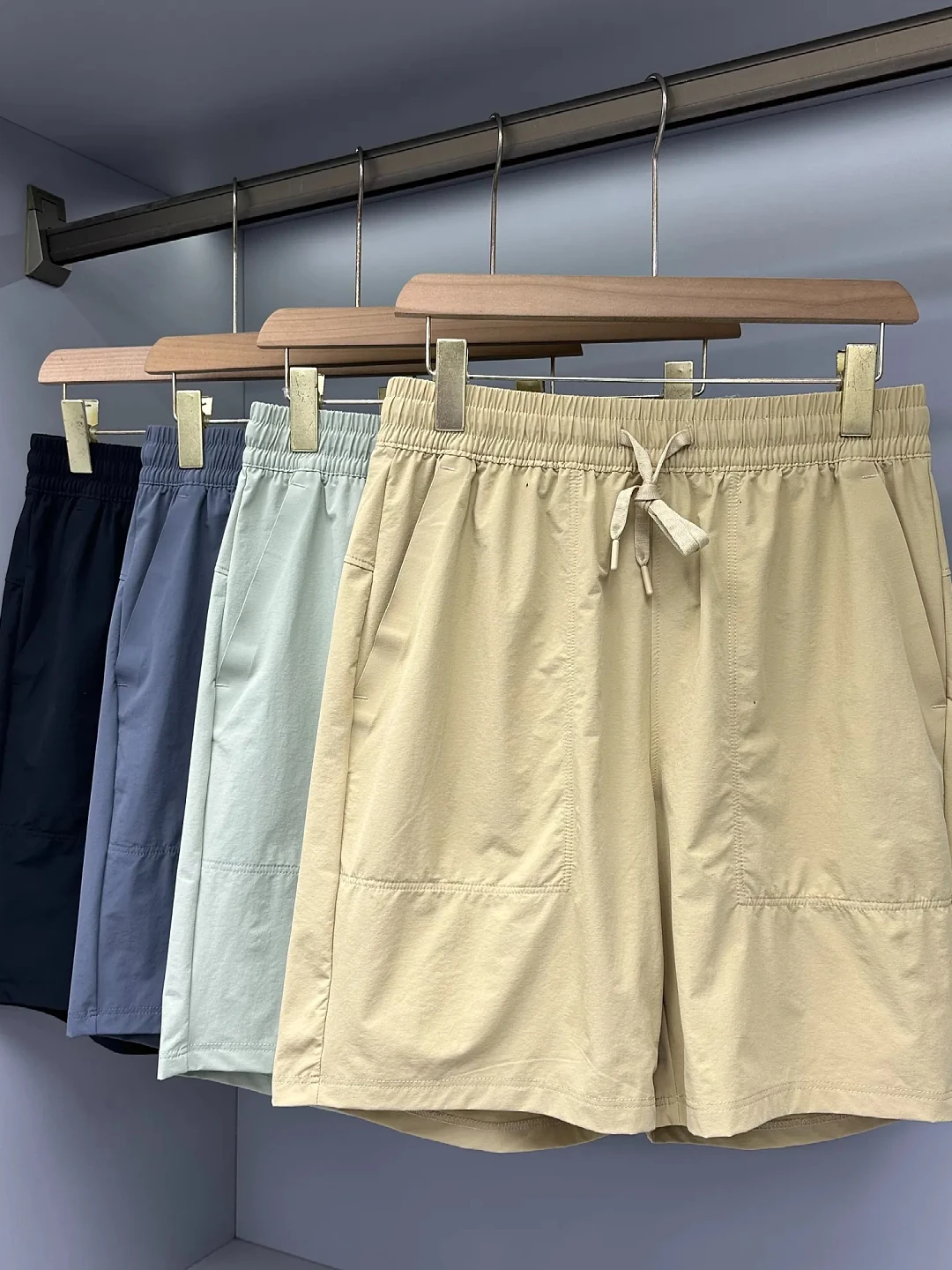 

Quick Dry Ice Silk Men's Shorts Slim Fit Sporty Casual Mid-Calf Length Straight Leg Five-Quarter Length Thin Model