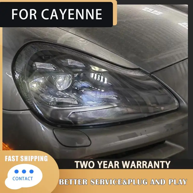 

New LED Headlights For Porsche Cayenne 08-10 Upgraded 21 Matrix Style Front Lamp Headlights Plug and Play 957 Headlights