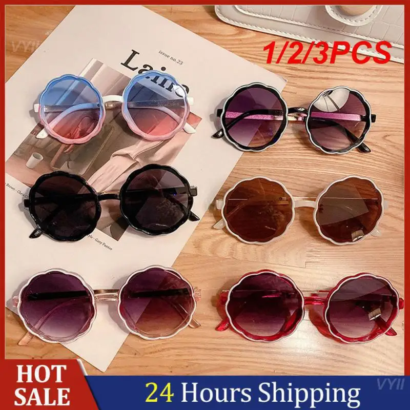 1/2/3PCS Trendy Sunglasses Durable And Durable Pc Material Wave Clothing Accessories Flower Sunglasses Wear Resistan Uv400