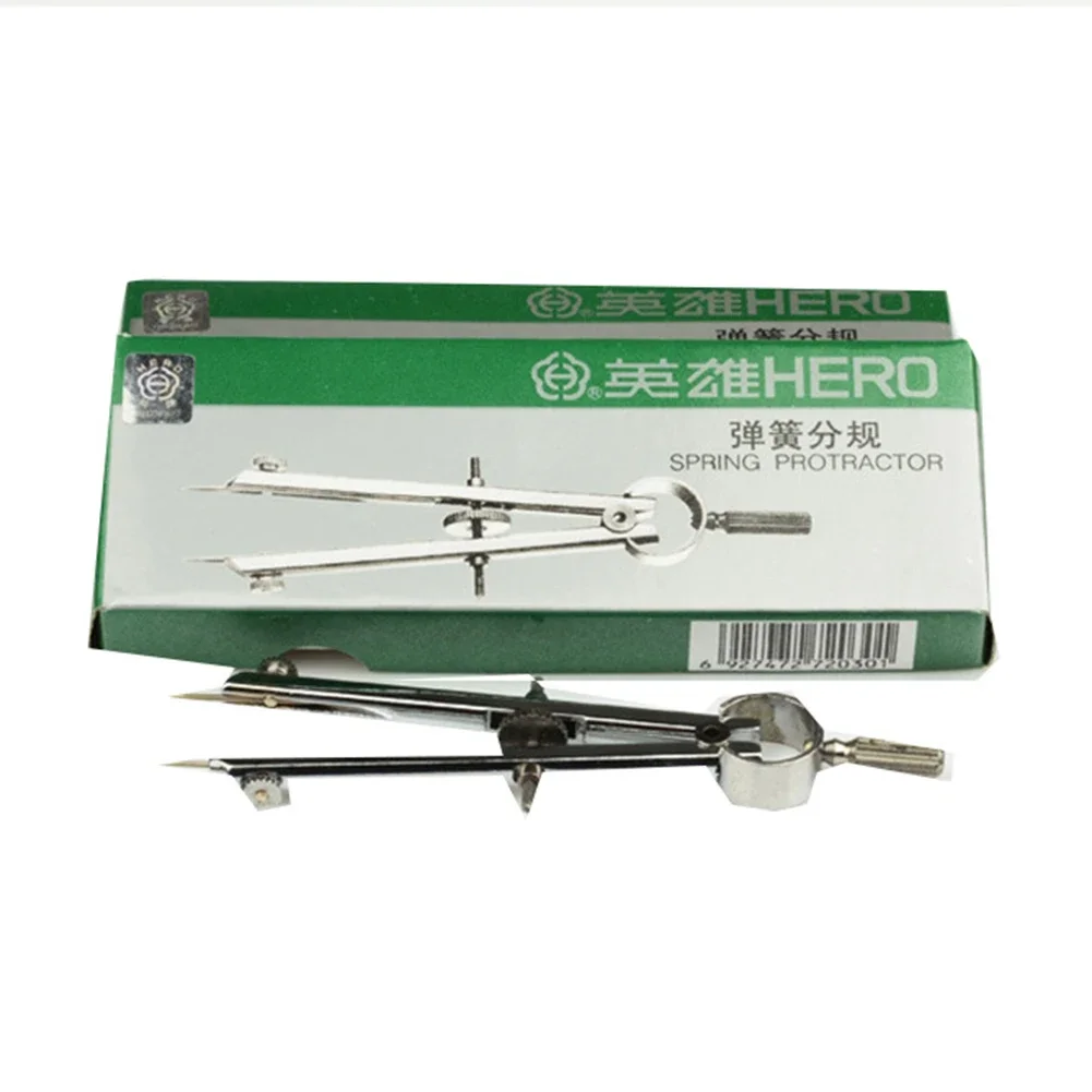 Multifunction Spring Protractior Compasses Math Geometry Set with Lock Precision Drawing Tool for Solid and Plane Precis