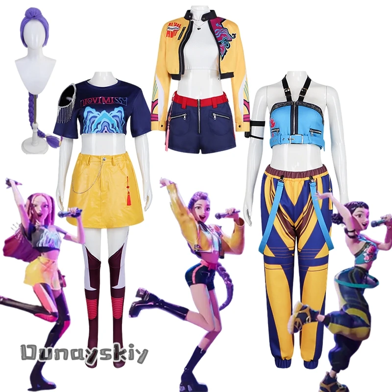 

Cos Hunters Superstar Lumi Mira Zoe Cosplay Costume Anime Role-play KPop Demon Full Set Girl Group Suit Women Halloween Disguise