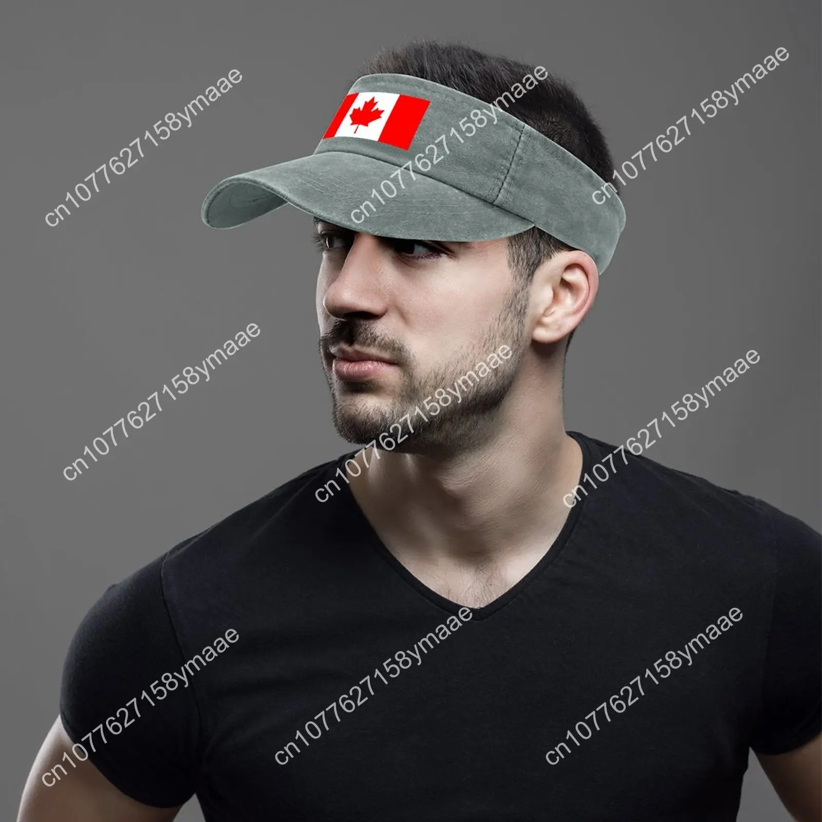 Canada Flag Sun Visor Leaky Top Cowboy Hats Mens Womens Customize DIY Cap Sports Baseball Tennis Golf Caps Empty Open Top Hat