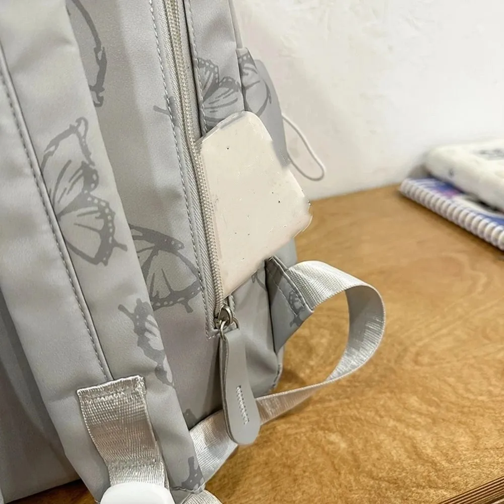 Tragbarer kleiner Schmetterlingsrucksack im koreanischen Stil, einfarbig, mit Reißverschluss, Schultertasche, Handtasche, Fitness-Freizeitrucksack für Outdoor-Aktivitäten. – Detail 10