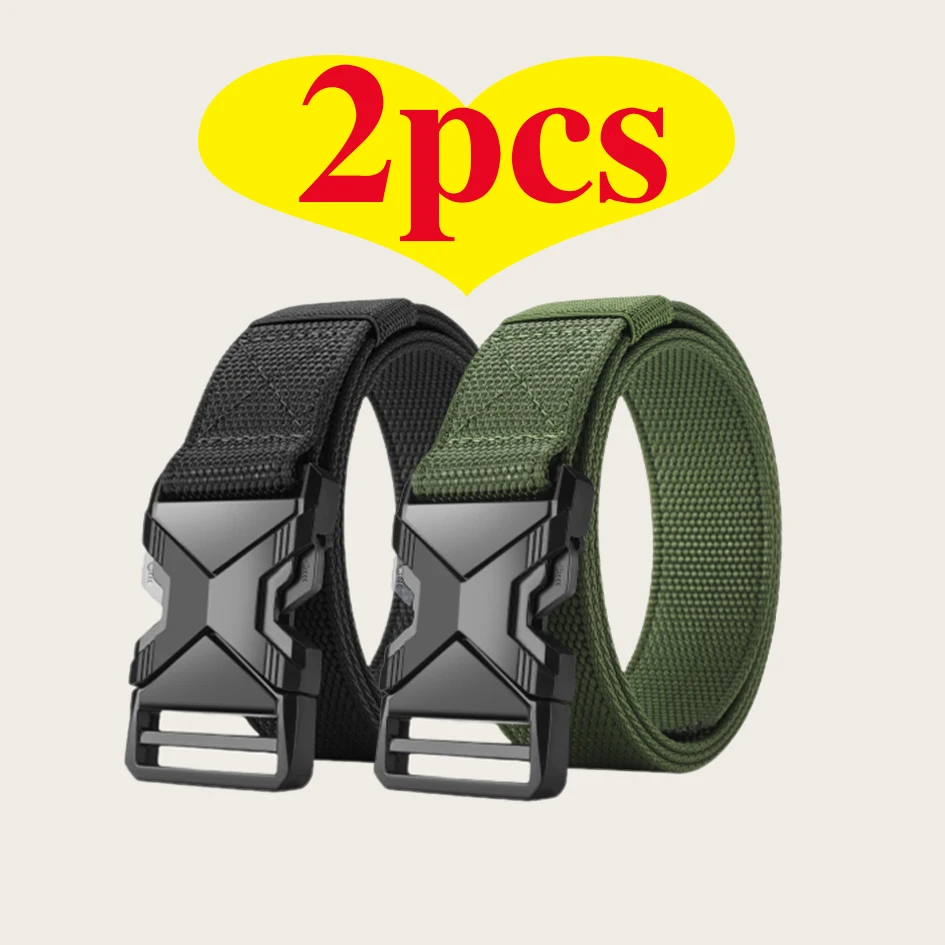 2er-Pack taktischer Herrengürtel für Outdoor-Sport und Freizeit; Gürtel mit Schnellverschluss und Schnalle; Schlussverkauf