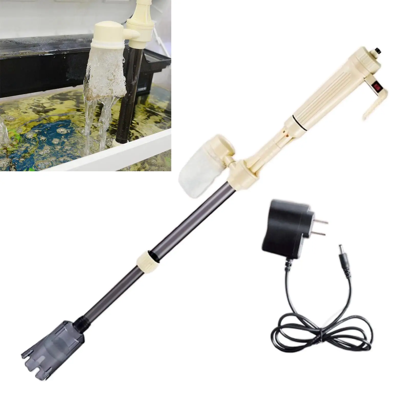 Electric Aquarium Syphon Vacuum Gravel Cleaner Water Changer