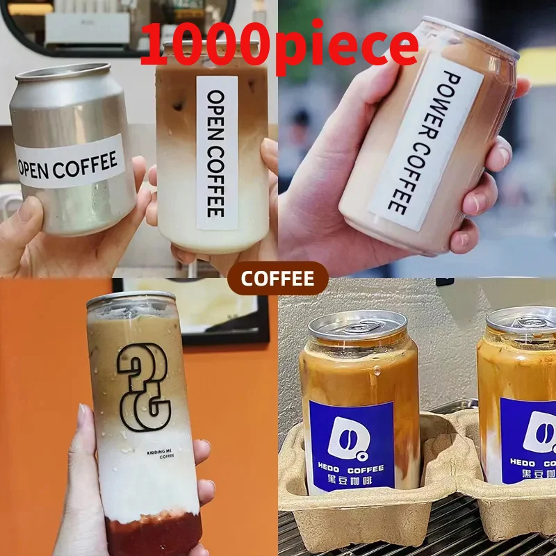 10 00piece.Custom.Zip-top Can 250ml 330ml 500ml PET Straight Tube Beverage Plastic Can Custom Transparent Honey Wate