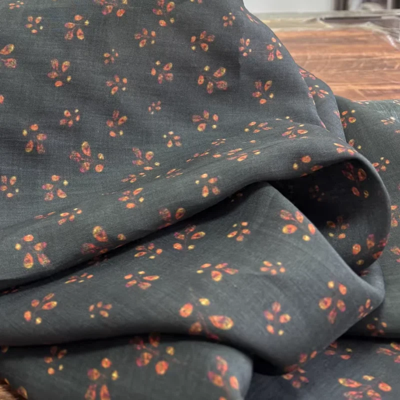 

Blue handmade DIY Ramie Fabric For Breathable Shirt Dress Clothing Cloth Fabric