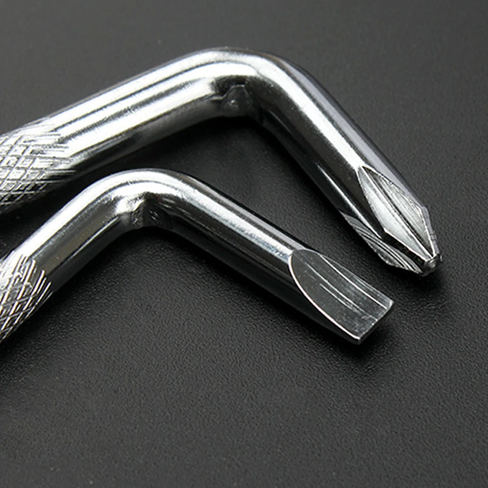 

3pcs Double Side Z Shape Screwdriver Set Carbon Steel Slot Cross Mirror Polish Anti-Slip Handle For Tight Spaces Metal Driver