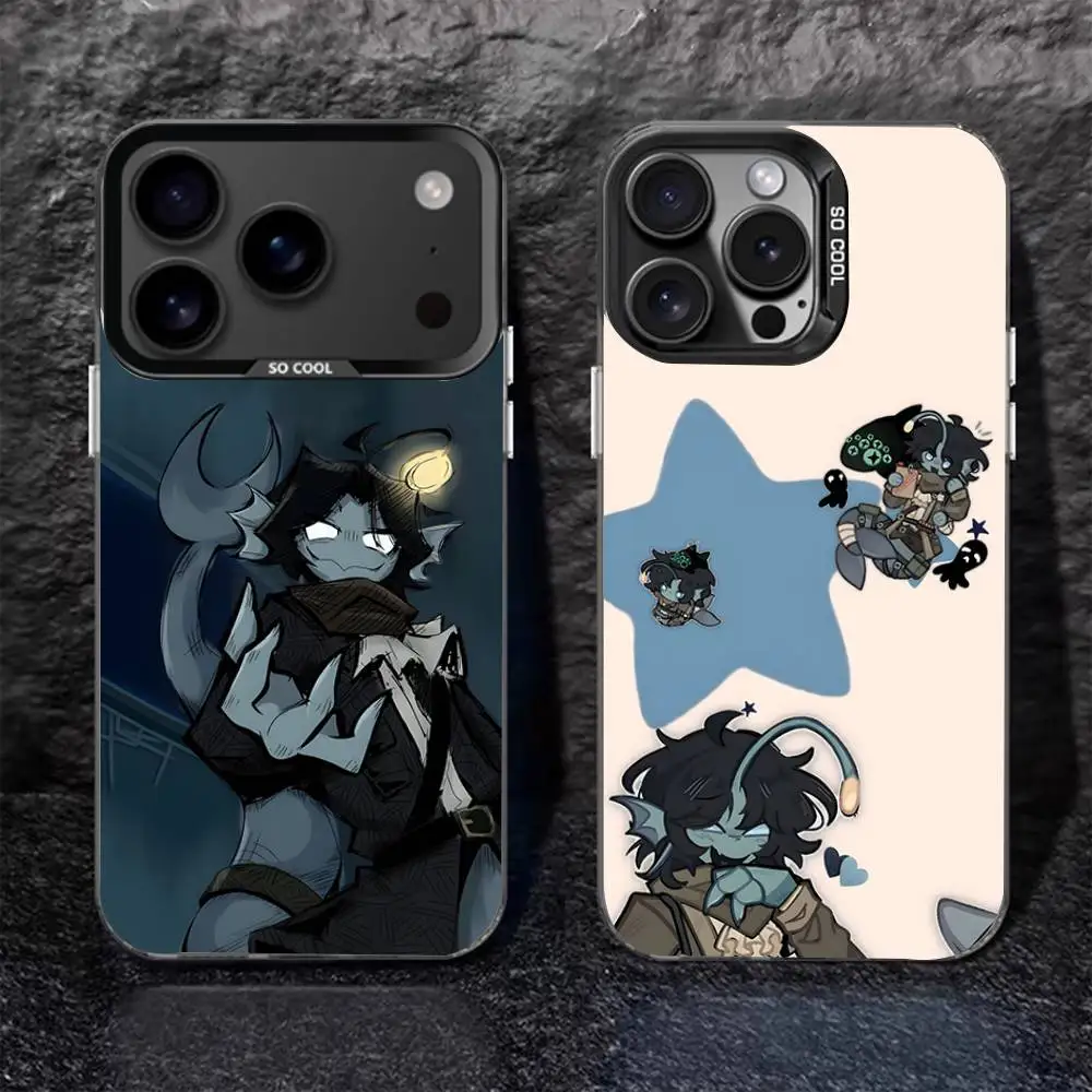 

P-Pressure S-Sebastian Solace For iPhone 17,16,15,14,13,12,11,Mini,Pro,E,SE4,XS,MAX Black Candy Matte Cover