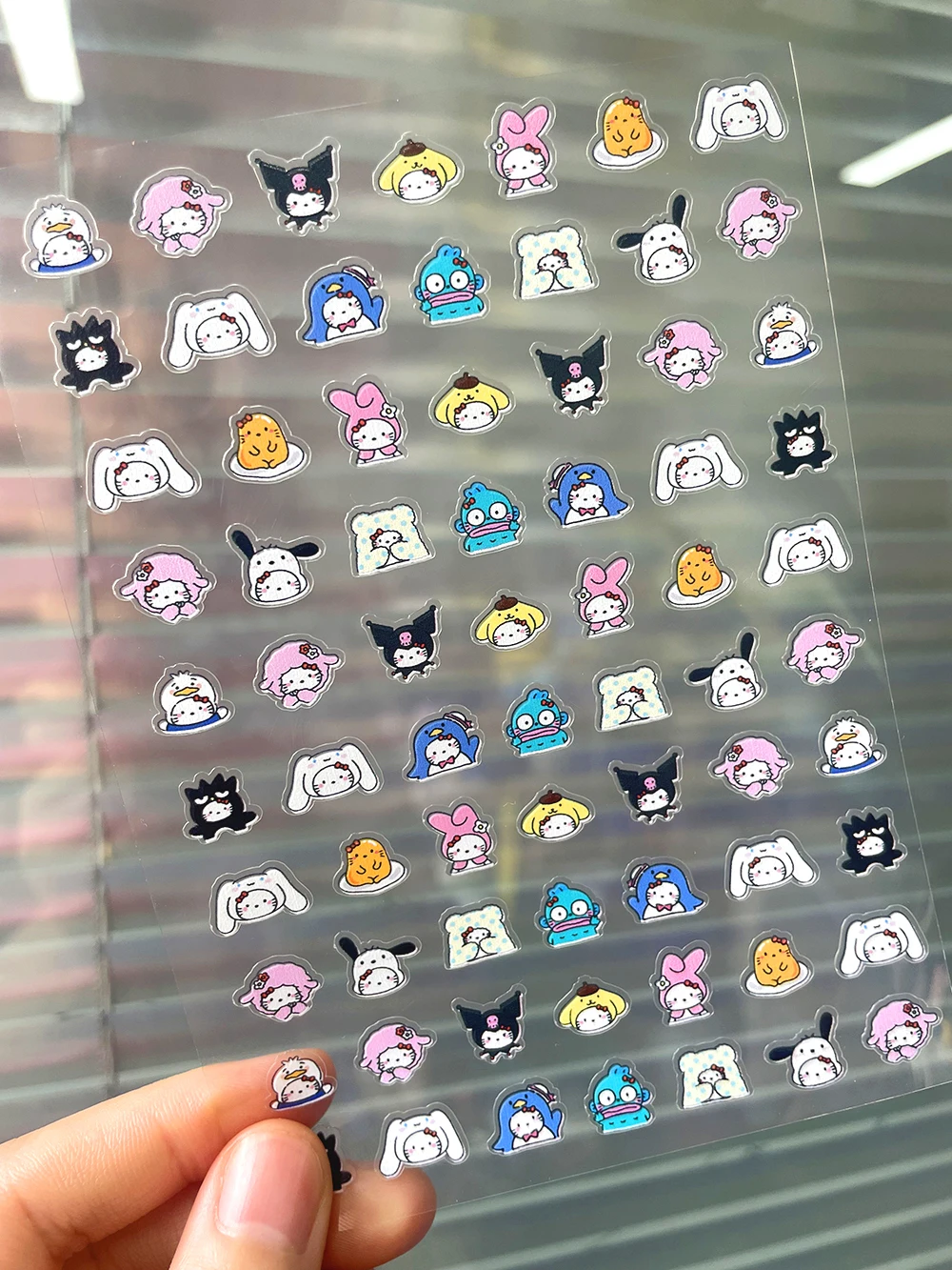 بولي كلوريد الفينيل بكسل صغير الفن نمط مرحبا كيتي بلدي ميلودي كورومي ملصقات مسمار الفن مقاوم للماء لتقوم بها بنفسك جراب هاتف كأس غطاء لوحة المفاتيح ملصقات الهدايا #3