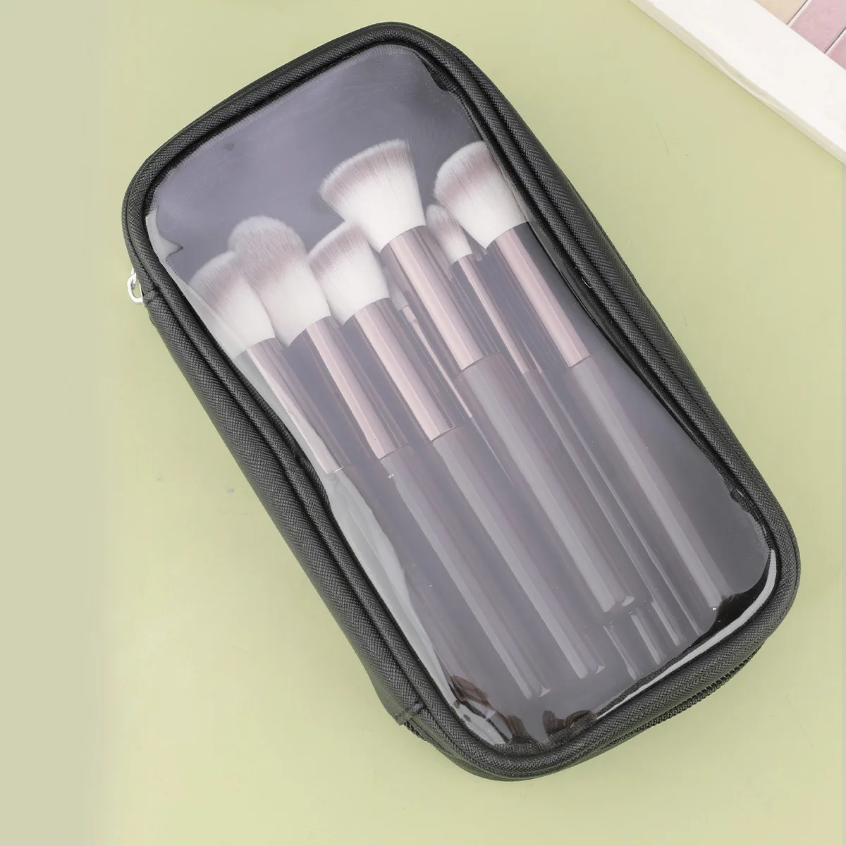 12 Pieces Makeup Brush Set with Bag Portable Travel Convenient Outside Round Head Easy to Take Powder Not Sticking Face Multifun