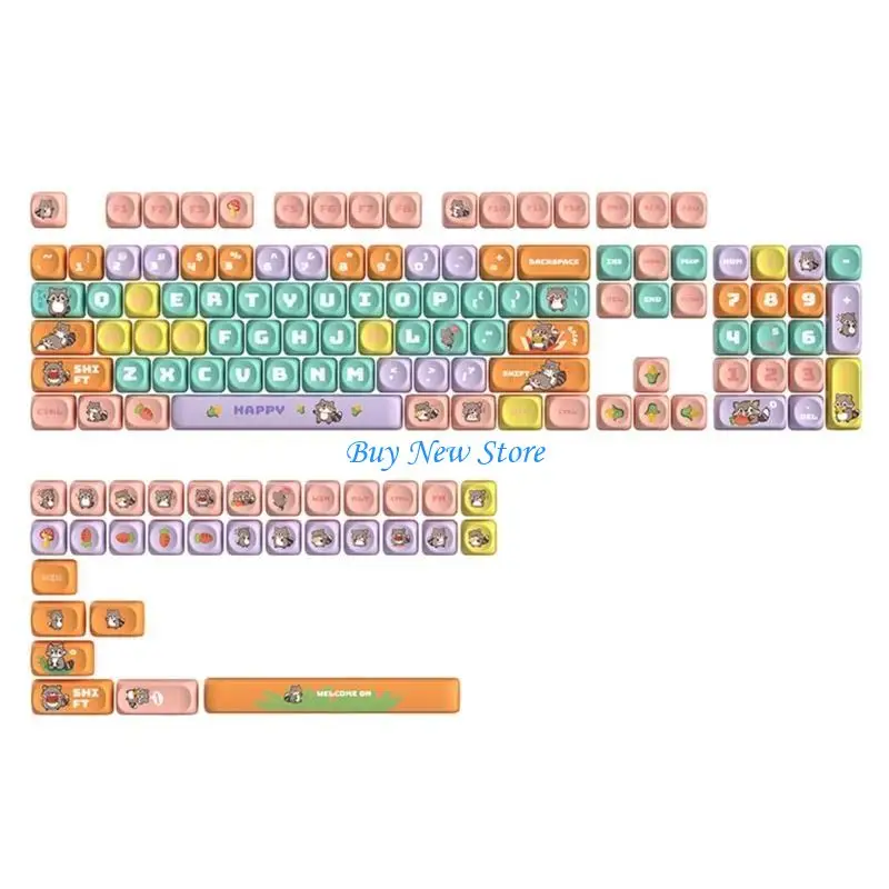 

20CE 135Keys Animal Painting Keycap Set MOA PBT ​Keycaps Enjoy Precise Typing